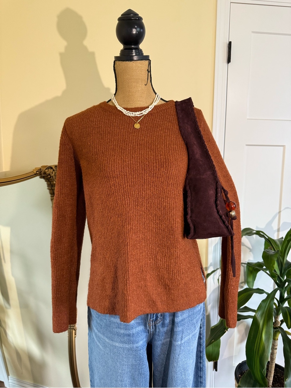 Old Navy Rust Crewneck Sweater